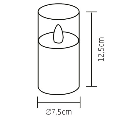 LED-es gyertya, üvegben - CD 1